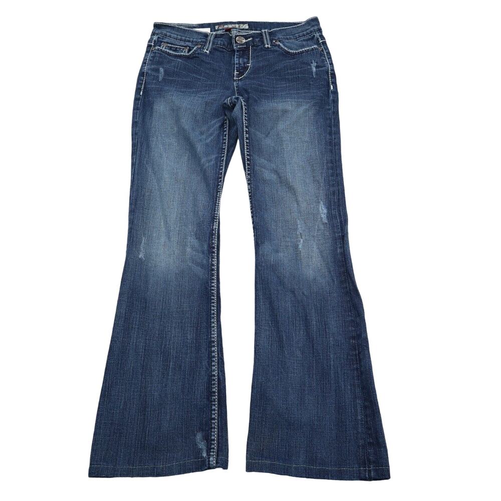 BKE Denim Pants Womens 27 Blue Mid Rise Flare Leg Stretch Jeans Bottoms